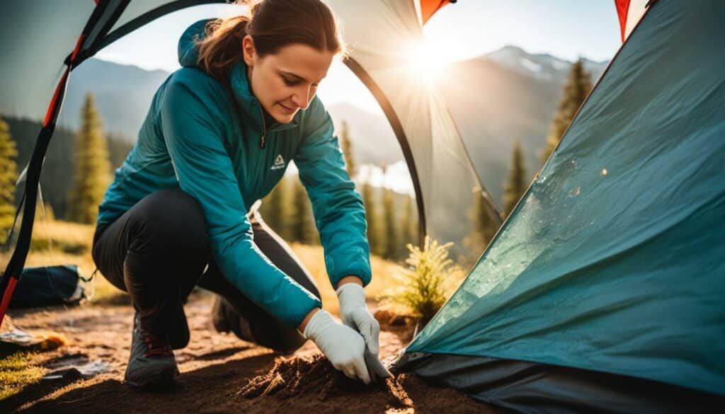 Reinigung und Pflege von Camping-Zelten