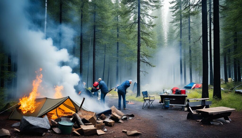 Wettereinfluss beim Camping